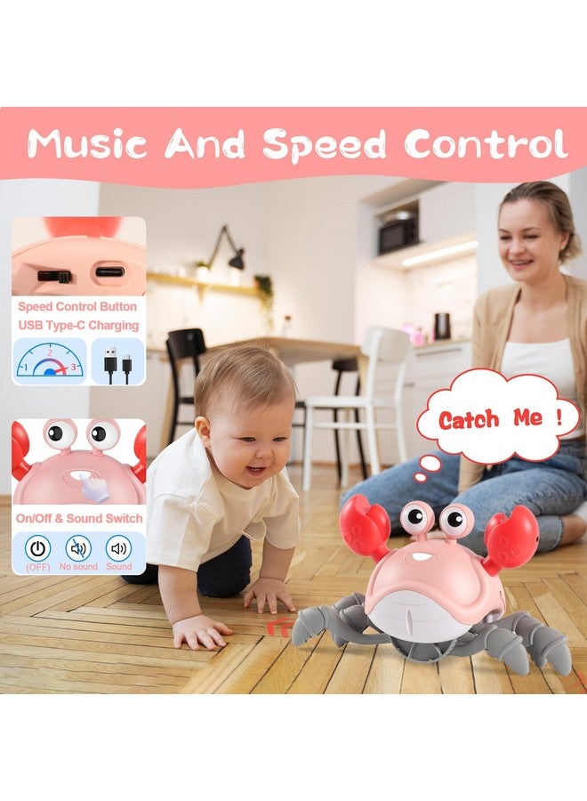 GIGILLI Crawling Crab Baby Girl Toys 3.0, Upgraded Tummy Time Baby Toys 6-12 12-18 Month, Infant Learning Crawl Walking Dancing Crab with Music&Speed Control for 1 2 3 4 5 6+ Girls Year Newborn Birthday Gifts - Image 3