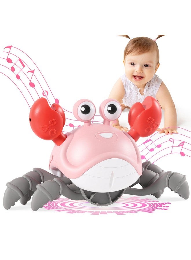 GIGILLI Crawling Crab Baby Girl Toys 3.0, Upgraded Tummy Time Baby Toys 6-12 12-18 Month, Infant Learning Crawl Walking Dancing Crab with Music&Speed Control for 1 2 3 4 5 6+ Girls Year Newborn Birthday Gifts - Image 1