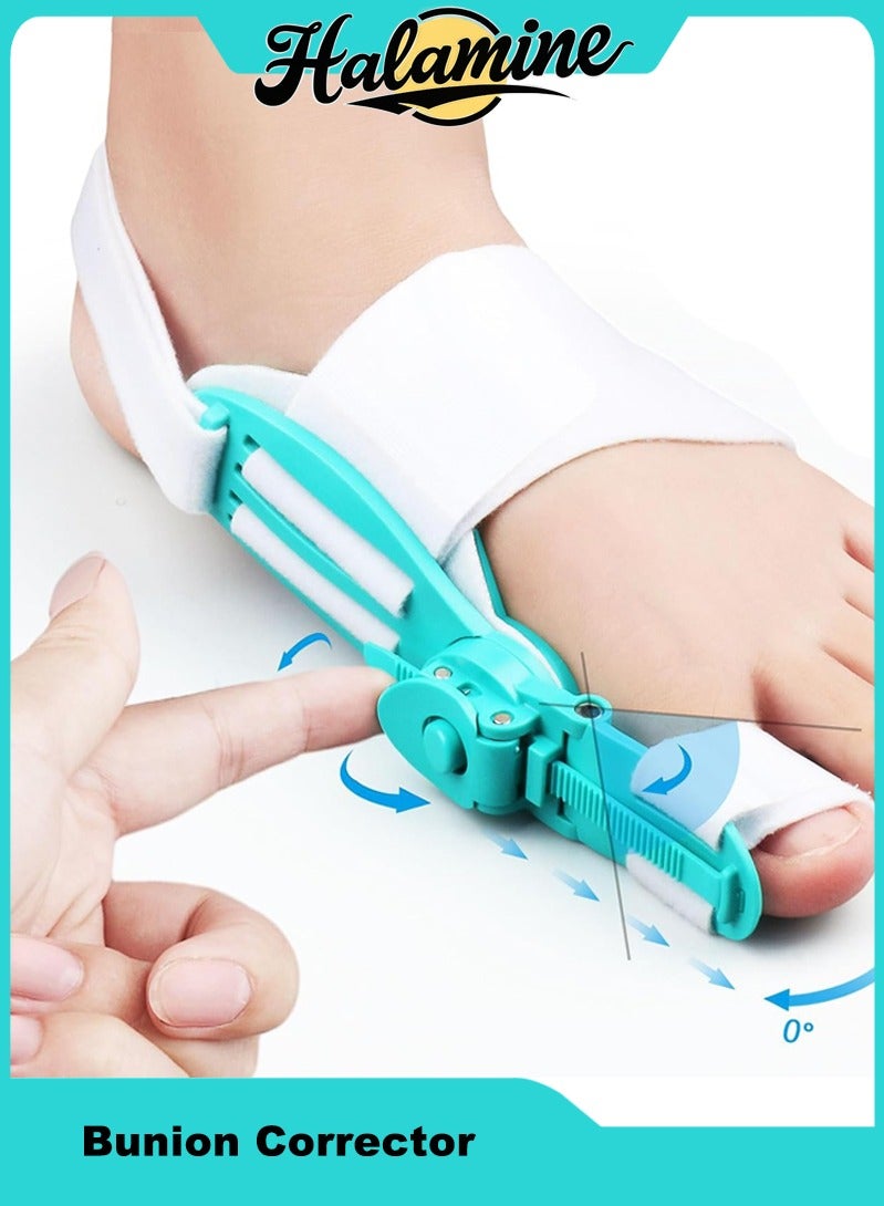 Halamine Bunion Corrector, Grade Bunion Splint, Orthopedic Toe Straightener with Anti-slip Heel Strap, Suitable for Left and Right Feet - Image 1