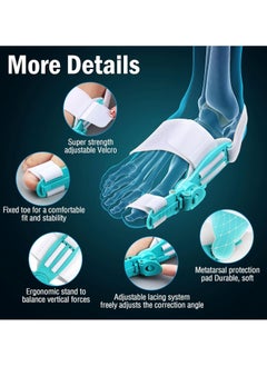 Halamine Bunion Corrector, Grade Bunion Splint, Orthopedic Toe Straightener with Anti-slip Heel Strap, Suitable for Left and Right Feet  - Image 2
