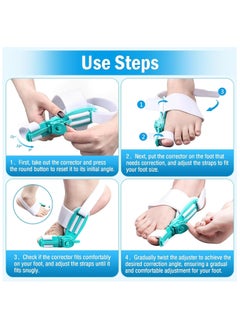 Halamine Bunion Corrector, Grade Bunion Splint, Orthopedic Toe Straightener with Anti-slip Heel Strap, Suitable for Left and Right Feet  - Image 3
