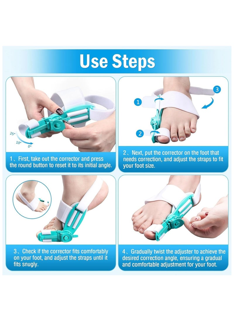 Halamine - Bunion Corrector, Grade Bunion Splint, Orthopedic Toe Straightener with Anti-slip Heel Strap, Suitable for Left and Right Feet - Image 1
