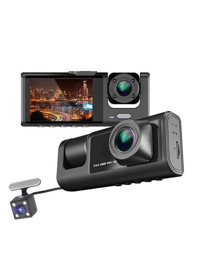Generic 3 Channel WiFi Dash Cam for Cars Camera 1080P Video Recorder Rear View Camera for Vehicle Car DVR Car Accessory Free Mirror  - Image 2