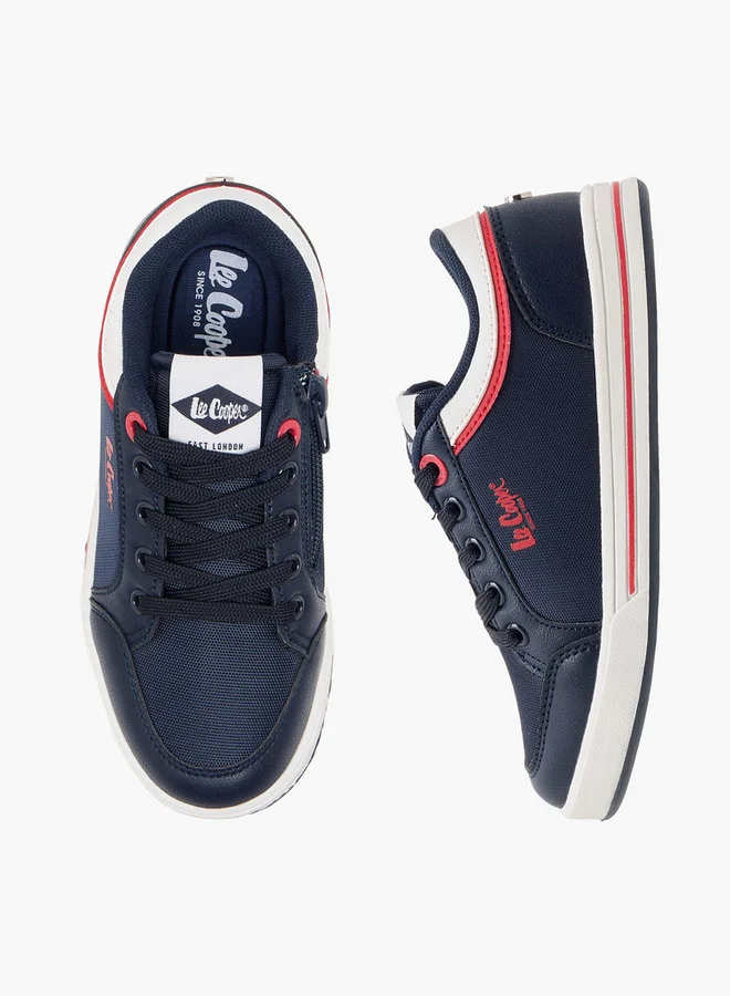 Lee Cooper Boys' Panelled Lace-Up Sneakers