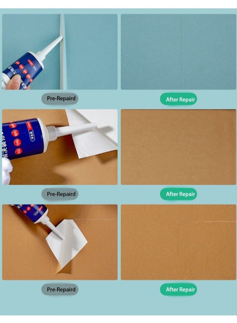 Aikanbo Ready to Use Wallpaper Paste for Hanging Borders & Overlapping Seams, Strong Glue, Seam & Repair Adhesive Tube,Easy-to-Use Wallpaper Glue for Quick Wallpaper Repairs  - Image 3