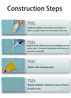 Aikanbo Ready to Use Wallpaper Paste for Hanging Borders & Overlapping Seams, Strong Glue, Seam & Repair Adhesive Tube,Easy-to-Use Wallpaper Glue for Quick Wallpaper Repairs  - Image 4