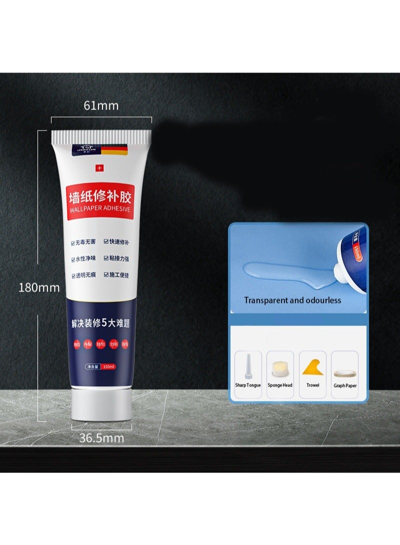 Aikanbo Ready to Use Wallpaper Paste for Hanging Borders & Overlapping Seams, Strong Glue, Seam & Repair Adhesive Tube,Easy-to-Use Wallpaper Glue for Quick Wallpaper Repairs  - Image 1
