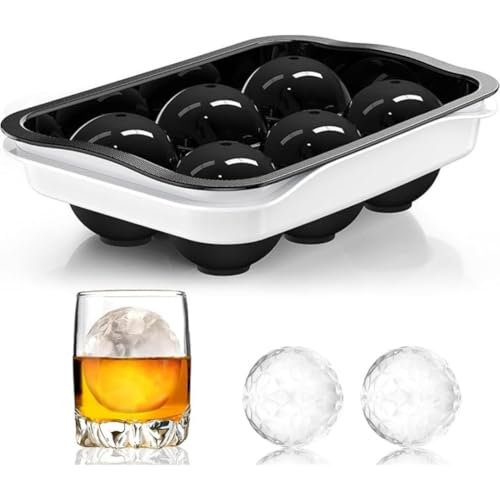 Sprqcart Easy Push Premium Pop Up Ice Cube Tray with Flexible Silicon Bottom and Over Lid, 6 Cube Trays Stackable Durable and Dishwasher Safe (Black, Pack of 1) - Image 1