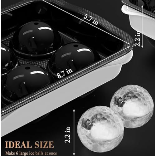 Sprqcart Easy Push Premium Pop Up Ice Cube Tray with Flexible Silicon Bottom and Over Lid, 6 Cube Trays Stackable Durable and Dishwasher Safe (Black, Pack of 1) - Image 3