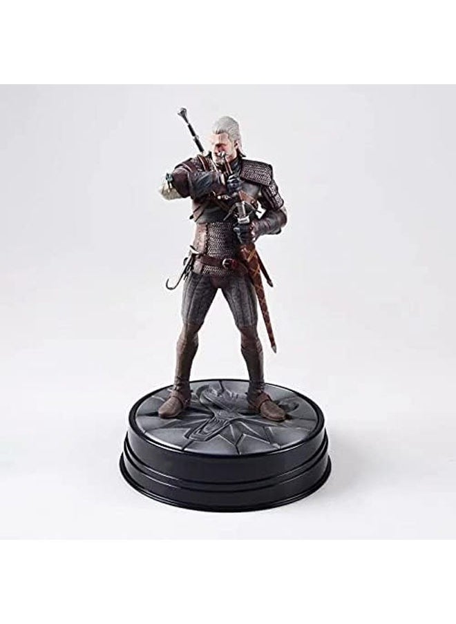 The Witcher 3 Wild Hunt Geralt Sword Drawing Figure Figure, 1st Generation Hunter Geralt Sword Drawing Action Figure, 24cm / 9.4" PVC, Anime Model, Character Game, Gift Collection