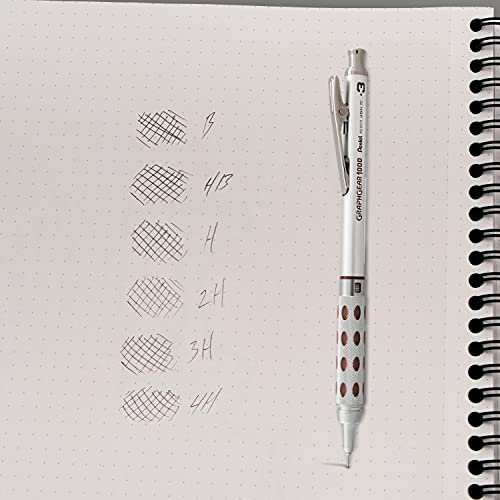 Pentel قلم رصاص بنتل سوبر هاي بوليمر، 0.3 مم، دقيق جداً، 3H، 12 قطعة/أنبوب، علبة من 12 (300-3H) - Image 5