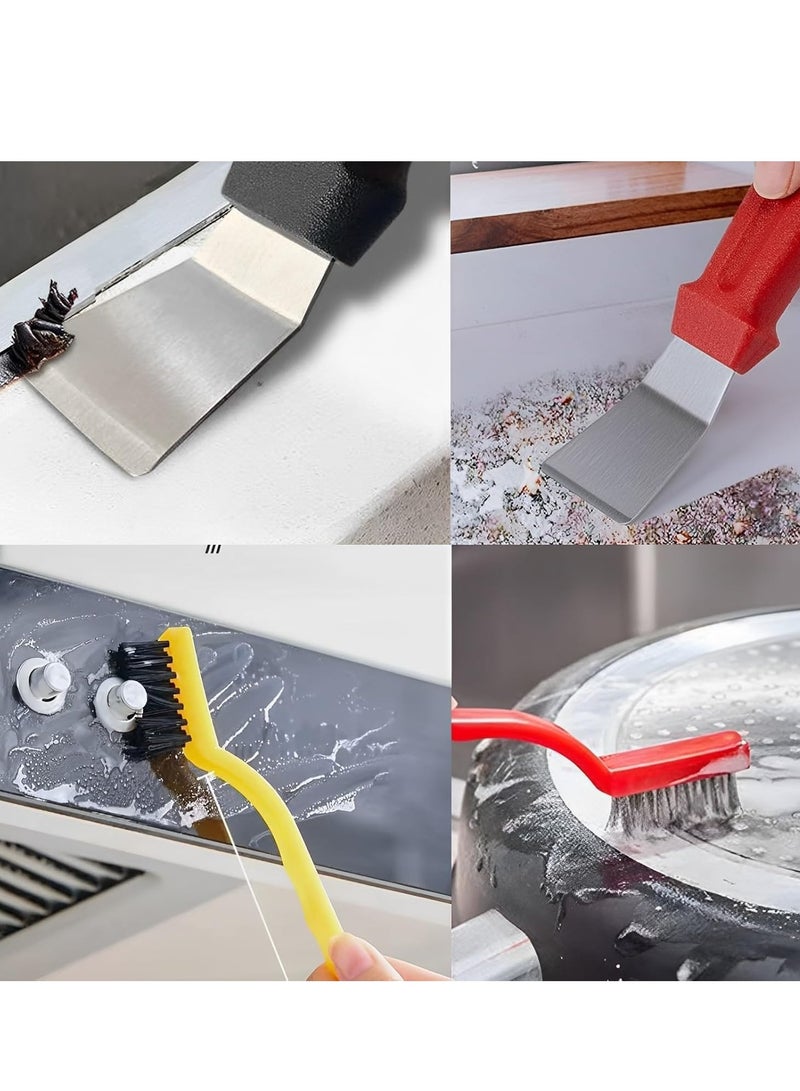 Plan A 6 in 1 Professional Cleaning Tool Set | 2 Non Scratch Scrapers + 3 Wire Cleaning Brushes + Large Brass Cleaning Brush for Removing Rust and Grease – Ideal for Ovens, Grills and Metal Surfaces  - Image 5