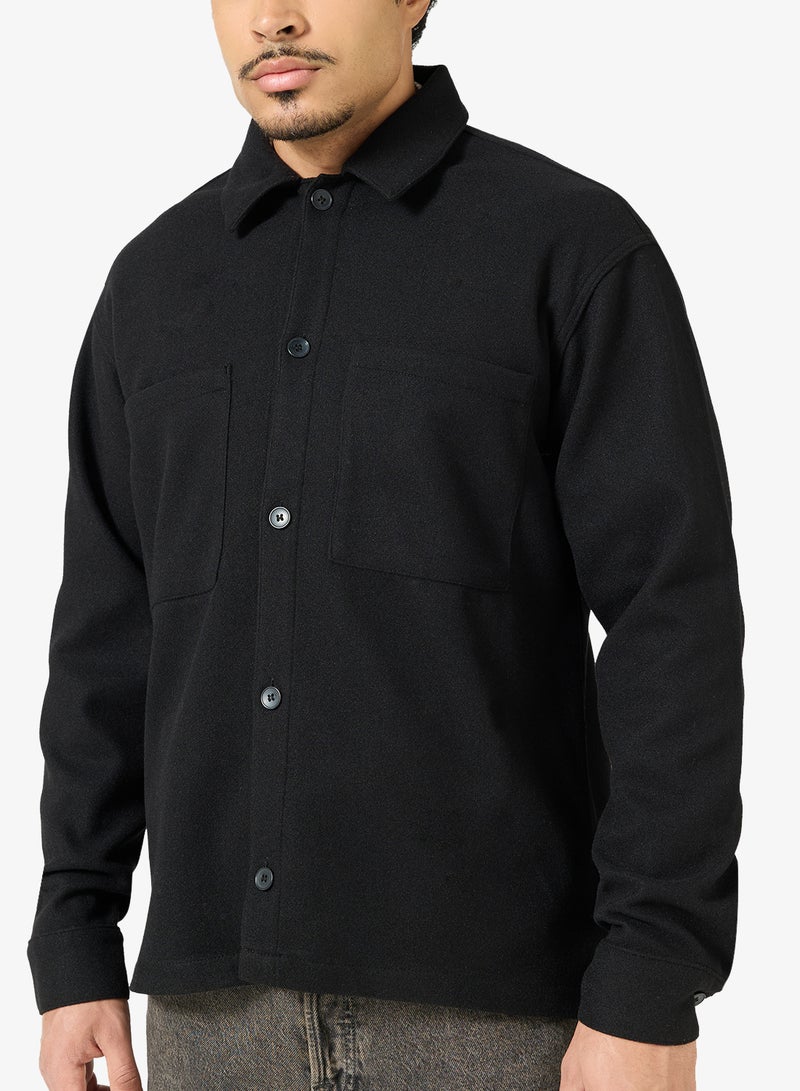 جاك اند جونز قميص جيري بأكمام طويلة وأزرار - Image 3