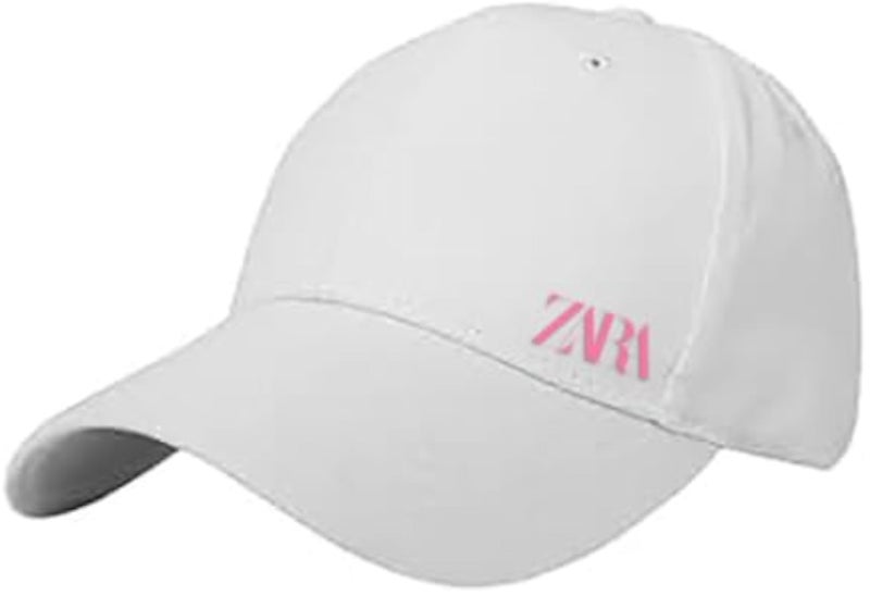 Cap White,Pink Logo