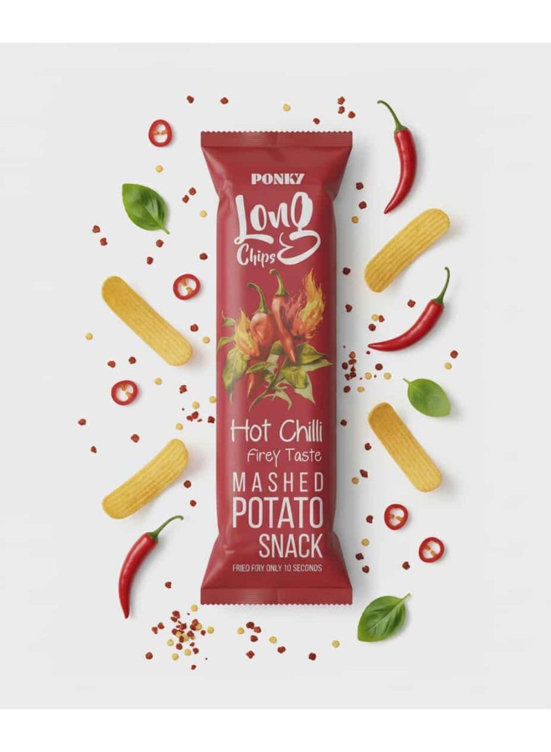 Long Chips Hot Chilli Firey Taste Mashed Potato Snack, 75g - Image 2