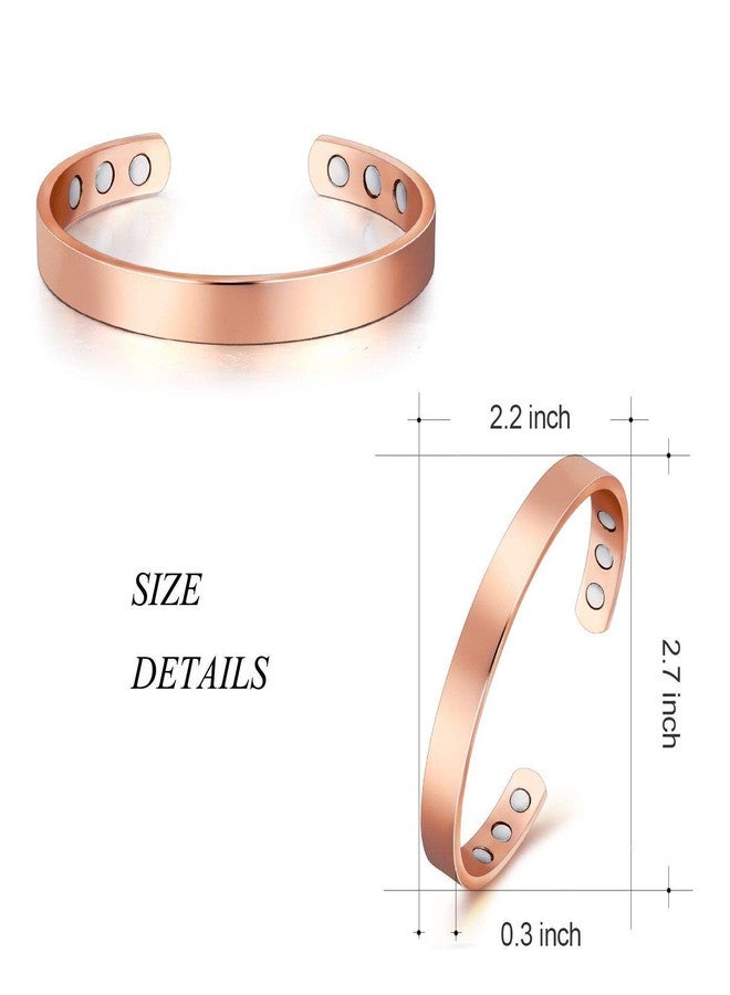 ZX Copper Bracelet - Magnetic Therapy Bracelet, 6 Powerful Magnets, Arthritis, RSI, Carpal Tunnel Relief - Image 3