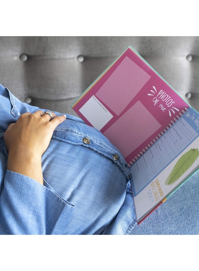 Unconditional rosie كتاب بطني | دفتر حمل وكتاب ذكريات الطفل مع ملصقات | ألبوم صور وكتاب قصاصات الطفل | دفاتر حمل للأمهات الجدد | كتاب ذكريات دفتر الحمل - Image 5
