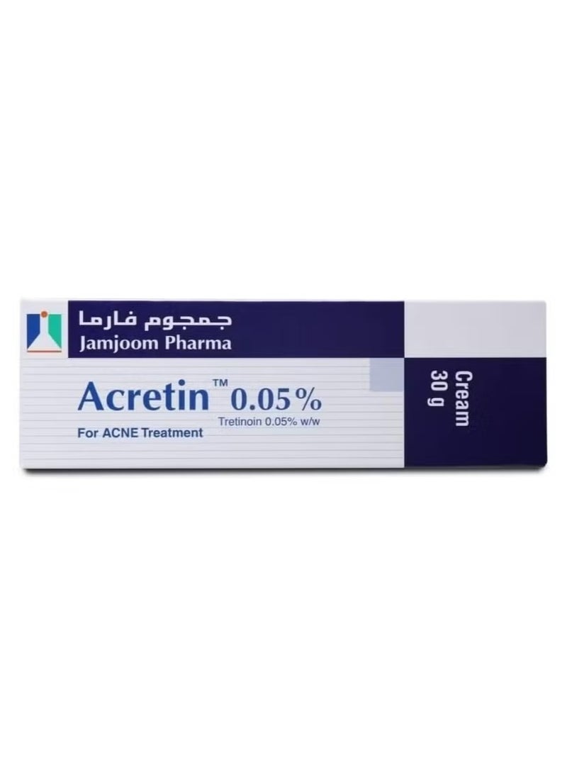 Acretin 0.05% Acne Treatment Cream 30g | Tretinoin Cream for Pimples, Acne Marks, Blackheads & Skin Renewal | Oil Control & Pore Care