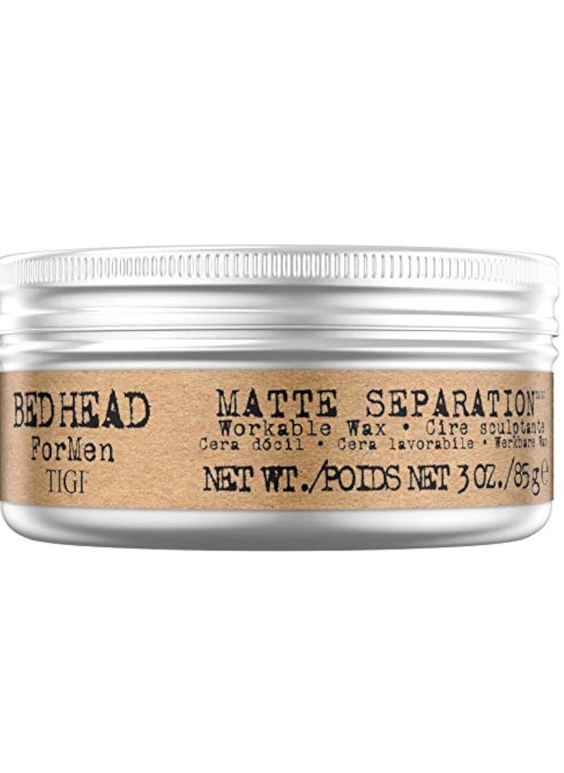TIGI - TIGI Bed Head for Men Matte Separation Workable Wax, 3 Ounce - Image 1
