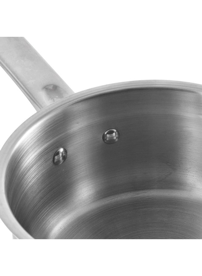 VINOD وعاء طبخ من الفولاذ المقاوم للصدأ بتصميم مزدوج مع غطاء زجاجي - 16 سم، 1.5 لتر (مناسب للطهي بالحث) - Image 5