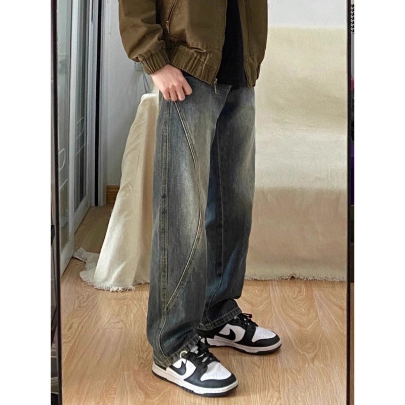 Unisex Classic Denim Jeans Loose Fit Daily Outdoor Wear - Image 2