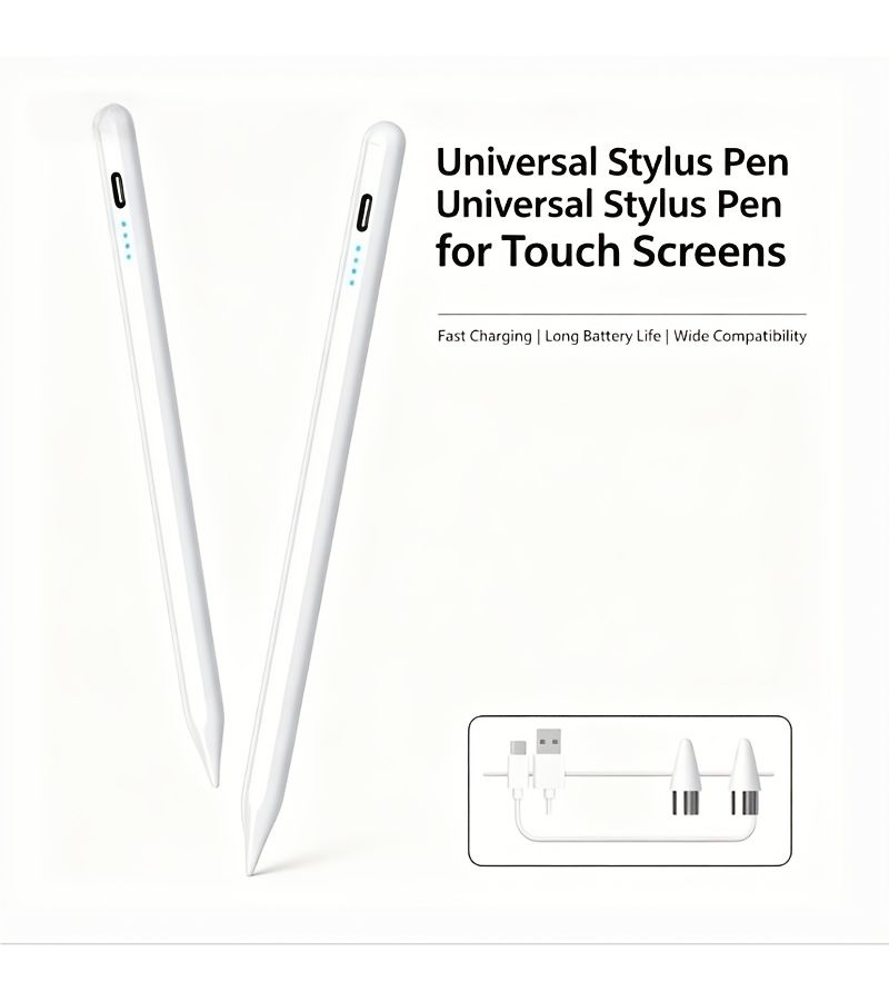 Upgraded White Stylus Compatible With iPad A16 2018 2025 Models Supporting Tilt Sensing Anti Ghosting - Image 1