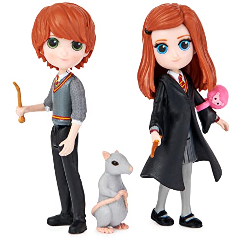 Wizarding World Harry Potter, Magical Minis Ron and Ginny Weasley Friendship Set with 2 Creatures, Kids Toys for Ages 5 and up - Image 1