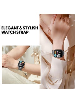 O Ozone Milanese Loop Band For Redmi Watch 3 Active/Redmi Watch 3 Lite,Magnetic Stainless Steel Mesh Adjustable Replacement Band Men Women - Starlight  - Image 5