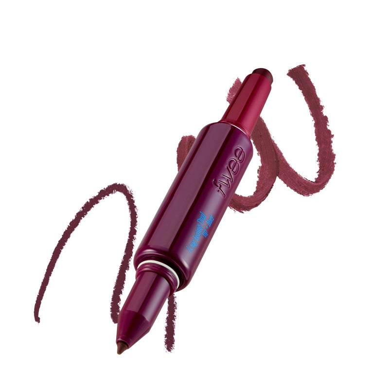 fwee Long Lasting Dual Coloring Stick Lip Liner, Pretty Savage | All-in-one dual stick, Satin Finish | Smooth glide, Smudge-proof, Highly Pigmented, Purple | 1.2g (06 Pretty Savage) - Image 1