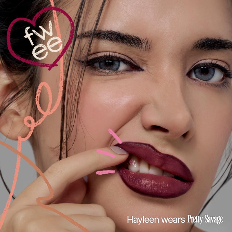 fwee Long Lasting Dual Coloring Stick Lip Liner, Pretty Savage | All-in-one dual stick, Satin Finish | Smooth glide, Smudge-proof, Highly Pigmented, Purple | 1.2g (06 Pretty Savage) - Image 2