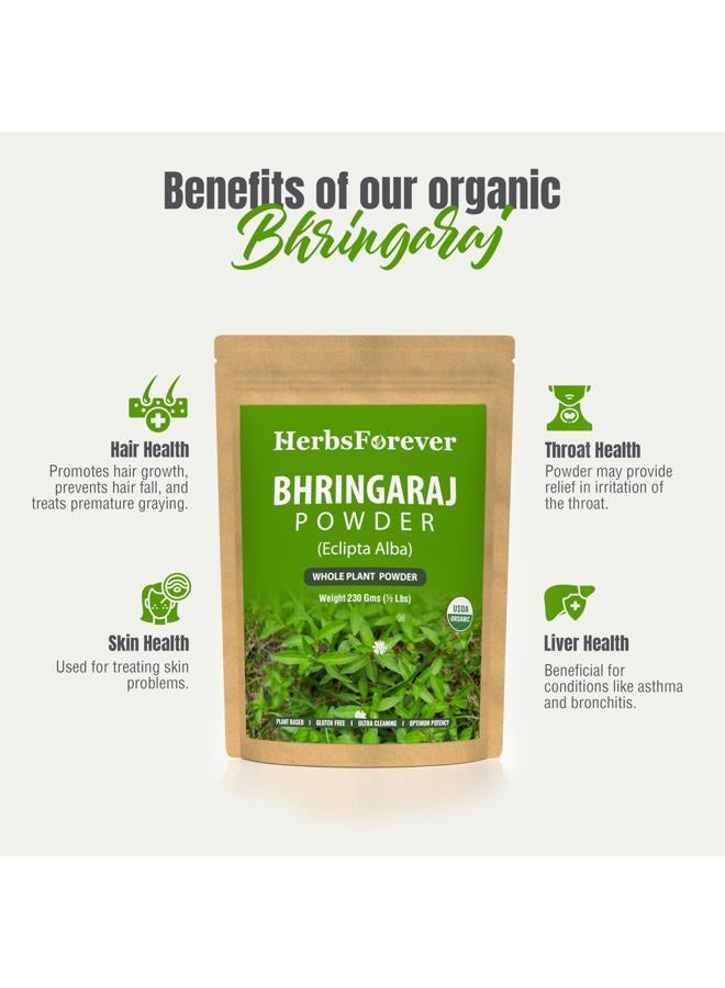 HerbsForever Bhringaraj Powder – Eclipta Alba – Hair Care Herb – Natural Hair Conditioner – Nourishes Hair Follicles – Non GMO, Organic, Vegan – 230 Gms - Image 5