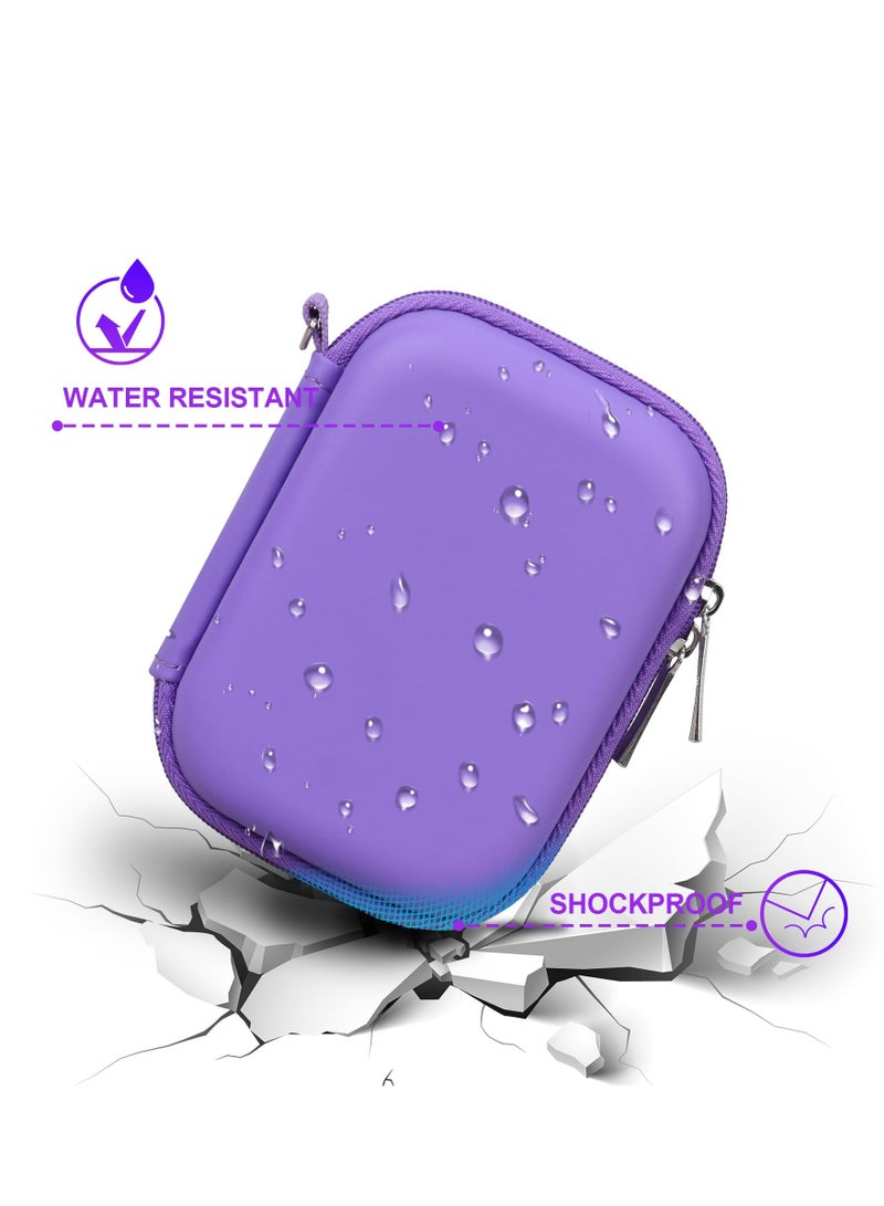 KASTWAVE Digital Pet Carrying Case for Bitzee, Hard Shell Travel Case for Virtual Electronic Pets, Spacious with Compartments for Accessories, Manuals & Batteries (Dual-Tone Purple Design) - Image 3