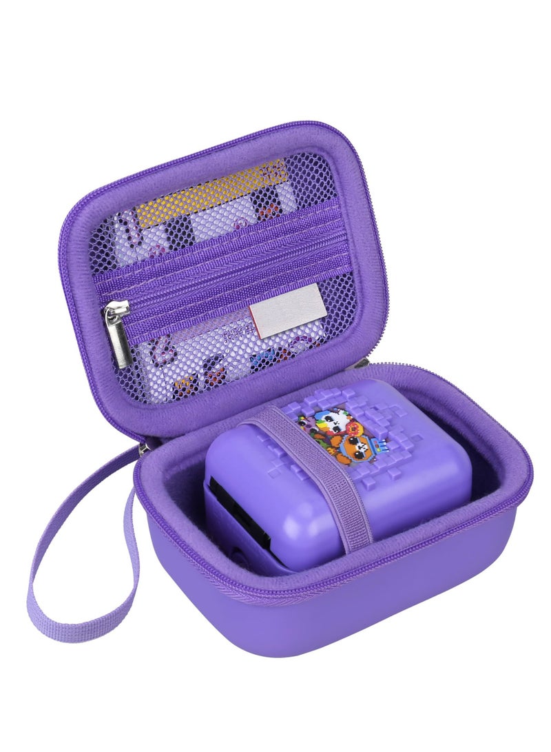 KASTWAVE Digital Pet Carrying Case for Bitzee, Hard Shell Travel Case for Virtual Electronic Pets, Spacious with Compartments for Accessories, Manuals & Batteries (Dual-Tone Purple Design) - Image 2
