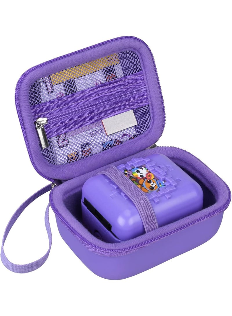 KASTWAVE Digital Pet Carrying Case for Bitzee, Hard Shell Travel Case for Virtual Electronic Pets, Spacious with Compartments for Accessories, Manuals & Batteries (Dual-Tone Purple Design) - Image 1
