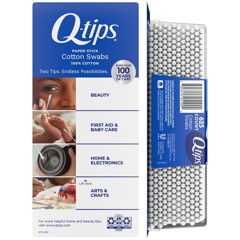 Q-tips 3 x Q-Tips Cotton Swabs, 625 ct - Image 2