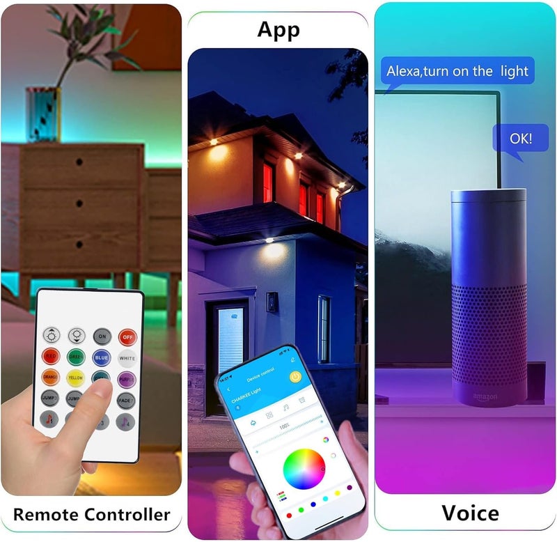 GUPUP WiFi Led Lights 50 ft, Smart App Controlled Led Strip Lights, Compatible with Alexa and Google Assistant Devices, Voice Control,Music Sync,Color Changing Tape Lighting - Image 5