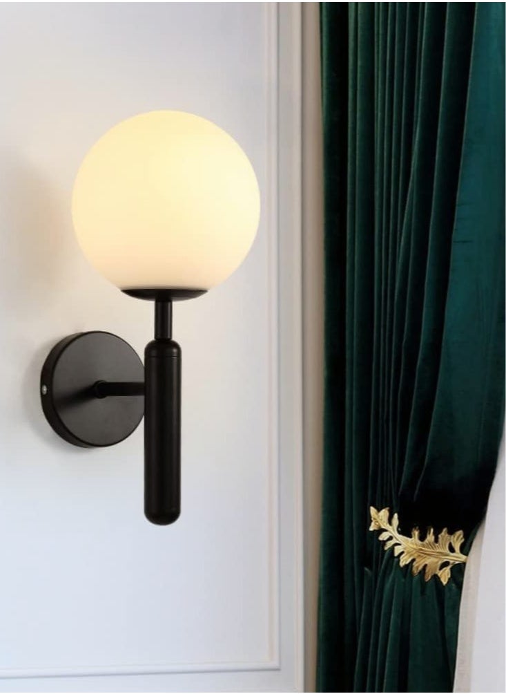 ERENYEA Modern Wall Lamp Matte Black Medieval Lndustrial Earth Glass Wall Lamp Bedroom Dressing Lamp  - Image 3