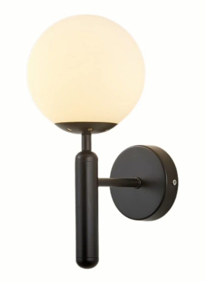 ERENYEA Modern Wall Lamp Matte Black Medieval Lndustrial Earth Glass Wall Lamp Bedroom Dressing Lamp  - Image 2