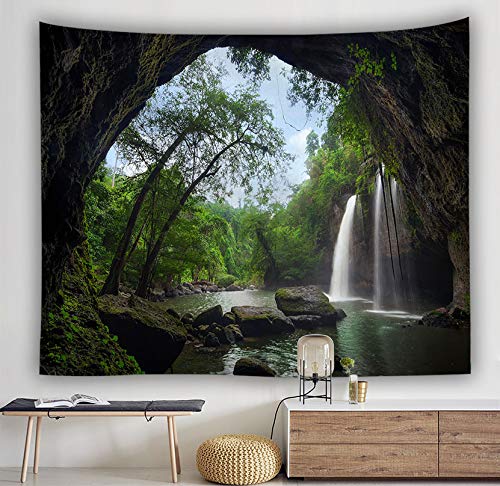 Llamazing Forest Home Decor Tapestry - Living Room Bedroom Decoration Curtain for Landscape and Magic (Waterfall, 78''L60''W) - Image 4