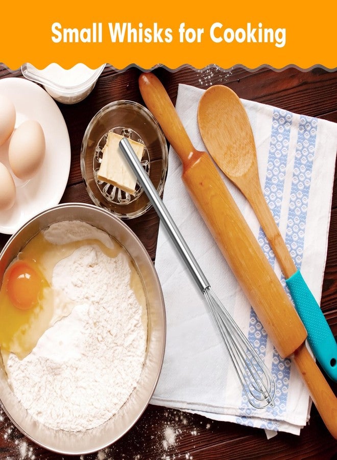 مضربان صغيران، مضربان صغيران للطبخ، طقم مضرب صغير من الفولاذ المقاوم للصدأ - مضرب سلكي صغير أساسي للخفق والمزج وخلط البيض والصلصات - Image 3