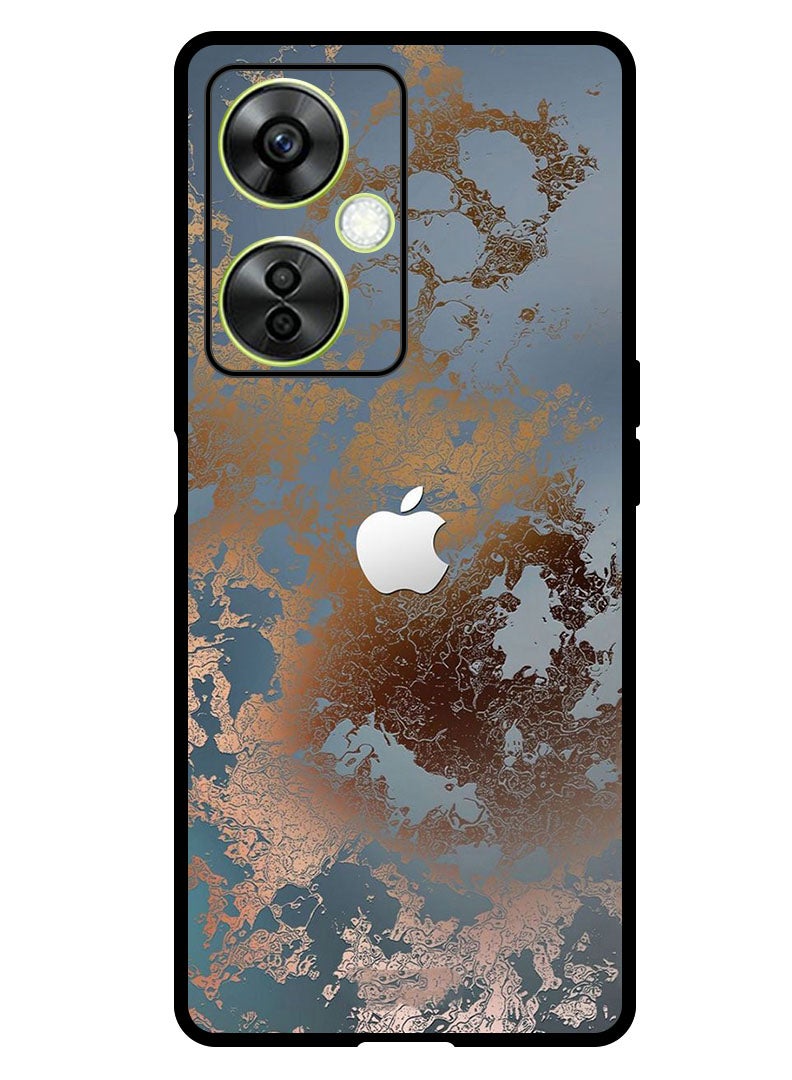 Theodor Protective Case Anti Scratch Shock Proof Bumper Cover For OnePlus Nord CE 3 Lite Golden Grey Design - Image 1