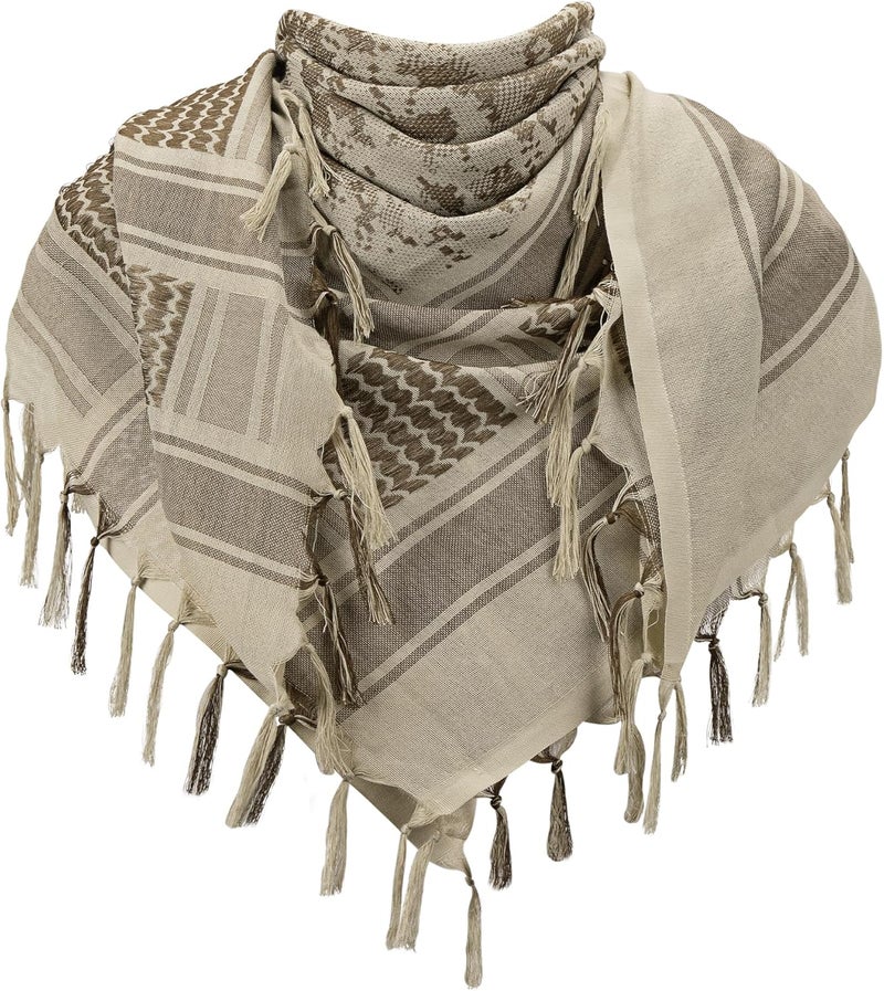 Aonal Store Military Shemagh Tactical Desert Scarf, 100% Cotton Keffiyeh Neck Head Scarf Wrap for Men Women - Image 1