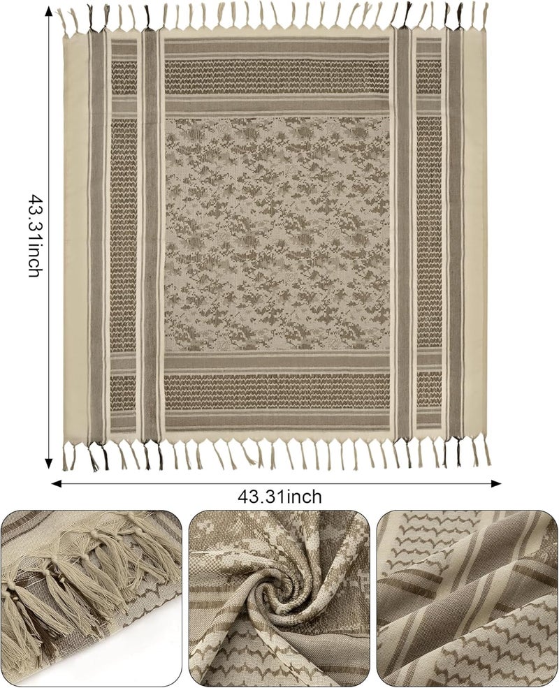 Aonal Store Military Shemagh Tactical Desert Scarf, 100% Cotton Keffiyeh Neck Head Scarf Wrap for Men Women - Image 4