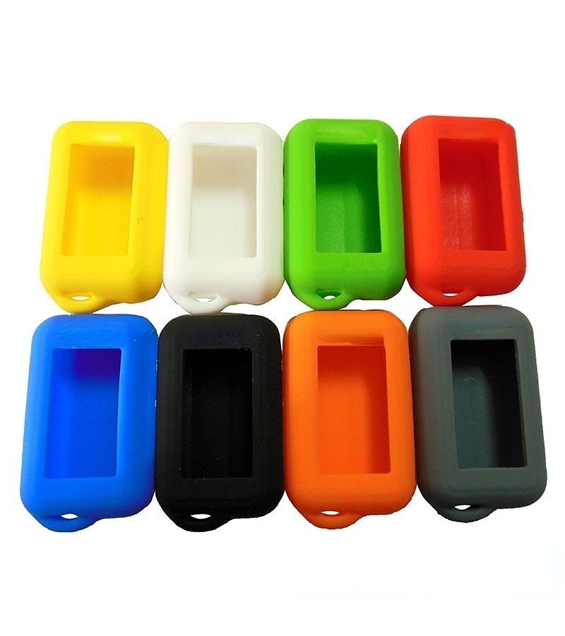 Silicone Car Key Case Cover Anti Theft LCD Remote Control Key Protector Compatible With Starline E90 E60 E91 E61 E63 E65 E85 E92 E95 E96 Red 1 Piece - Image 1