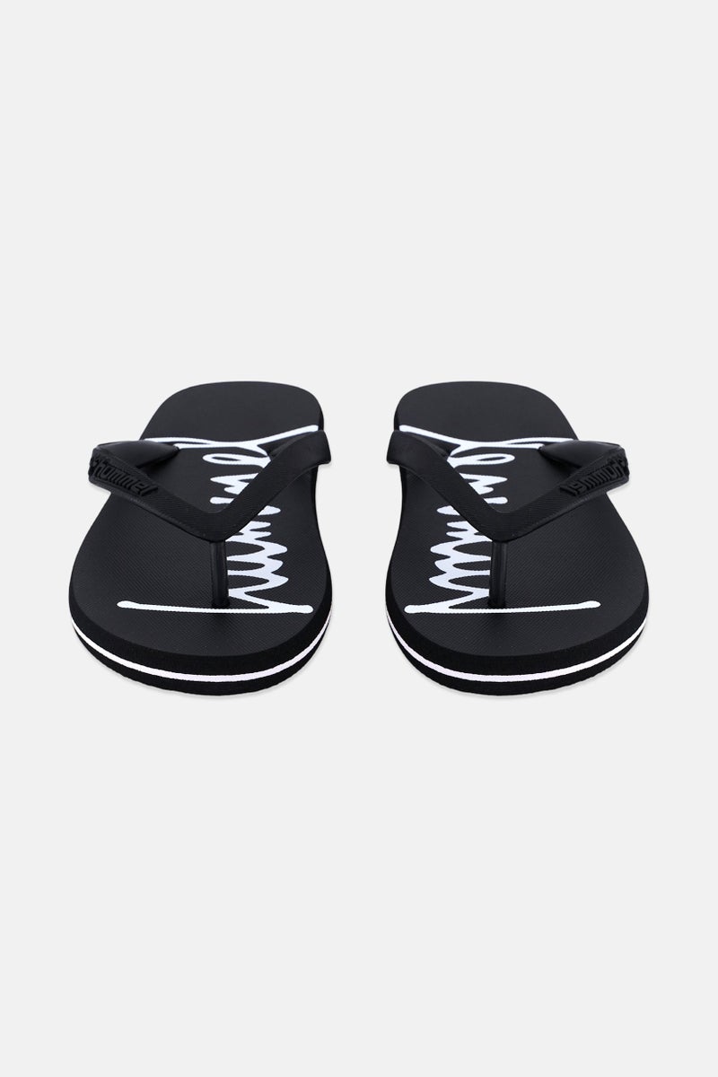 Hummel Kids Boy Brand Logo Flip Flop Slippers, Black  - Image 4