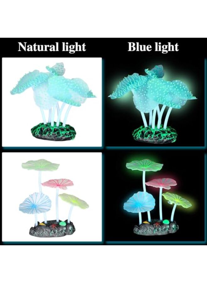 7 PCS Glowing Fish Tank Decorations Plants (Green) - Image 5