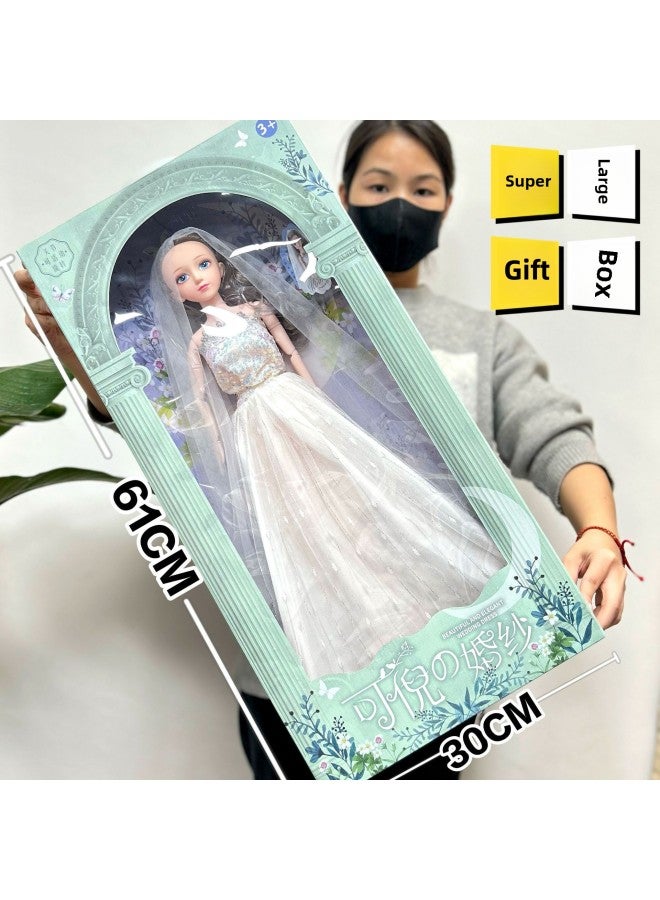 Babi Doll Gift Box Suit Simulation Princess Girl Children's Toy Agency Enrollment Gift Free Shipping-Color:125-116 Wedding Dress Doll - Image 1
