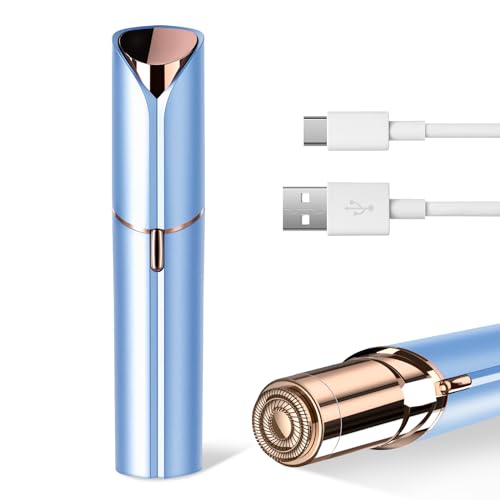 claities Facial Hair Remover for Women- as Seen on TV Painless Face Shaver -Mini Hair Remover, Electric Razor Shaver Portable Bikini Epilator for Lips, Chin, Armpit, Peach Fuzz, Fingers, Neck, Cheek(Blue) - Image 1