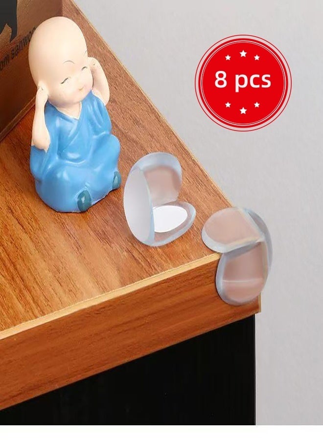 Wish Table Edge Protector, 8 Pcs Transparent Corner Protector, Corner Safety Guards for to Cover Sharp Furniture, Table Edges, Cupboard, Stool Corners - Image 1