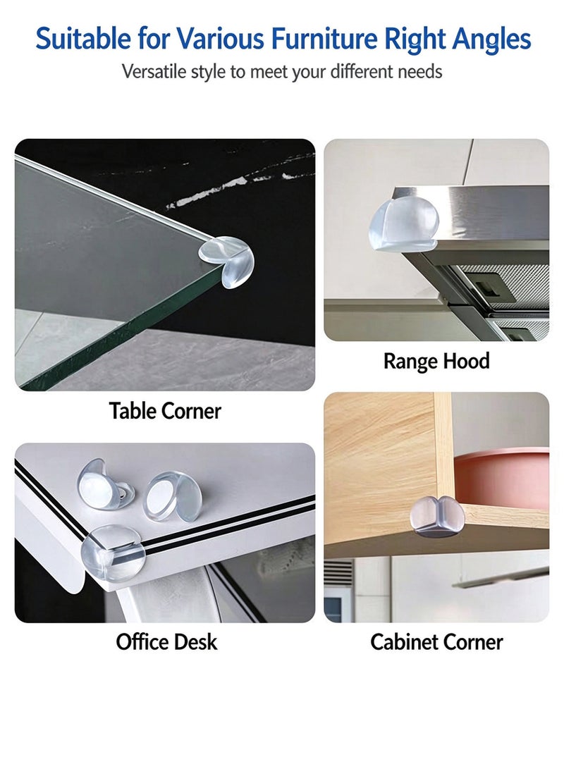 Wish Table Edge Protector, 8 Pcs Transparent Corner Protector, Corner Safety Guards for to Cover Sharp Furniture, Table Edges, Cupboard, Stool Corners - Image 2